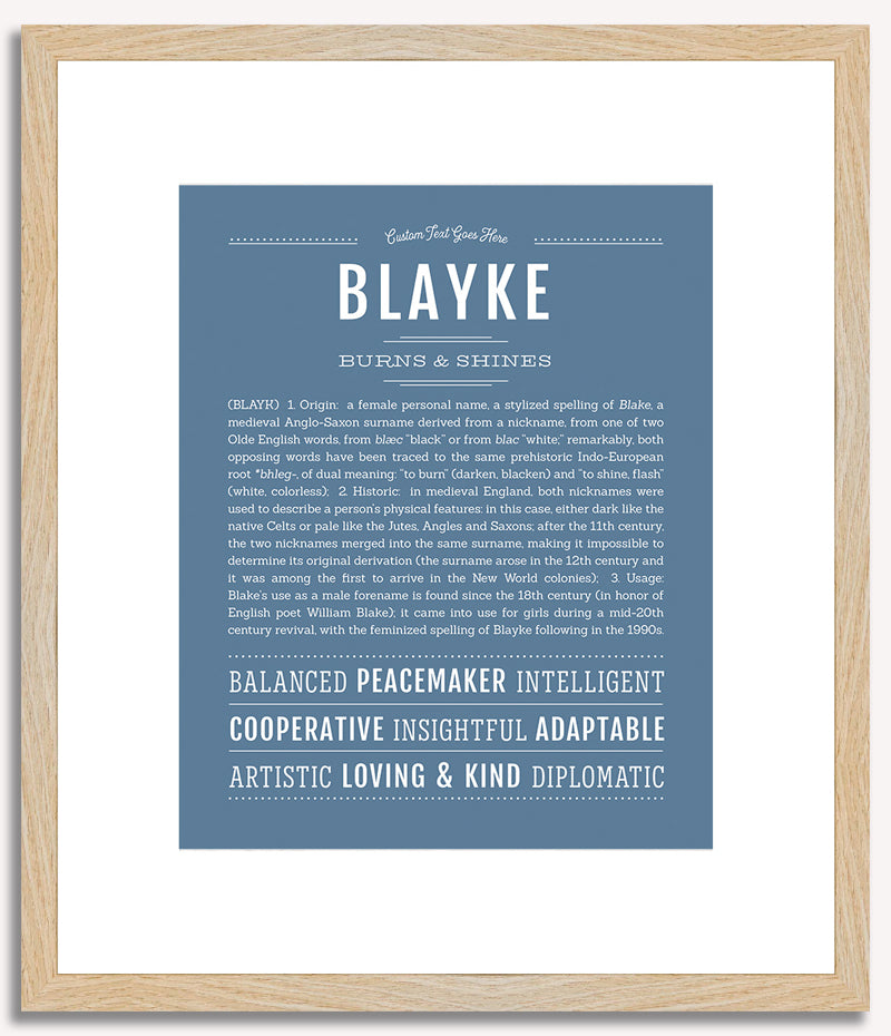 Blayke (female) | Name Art Print