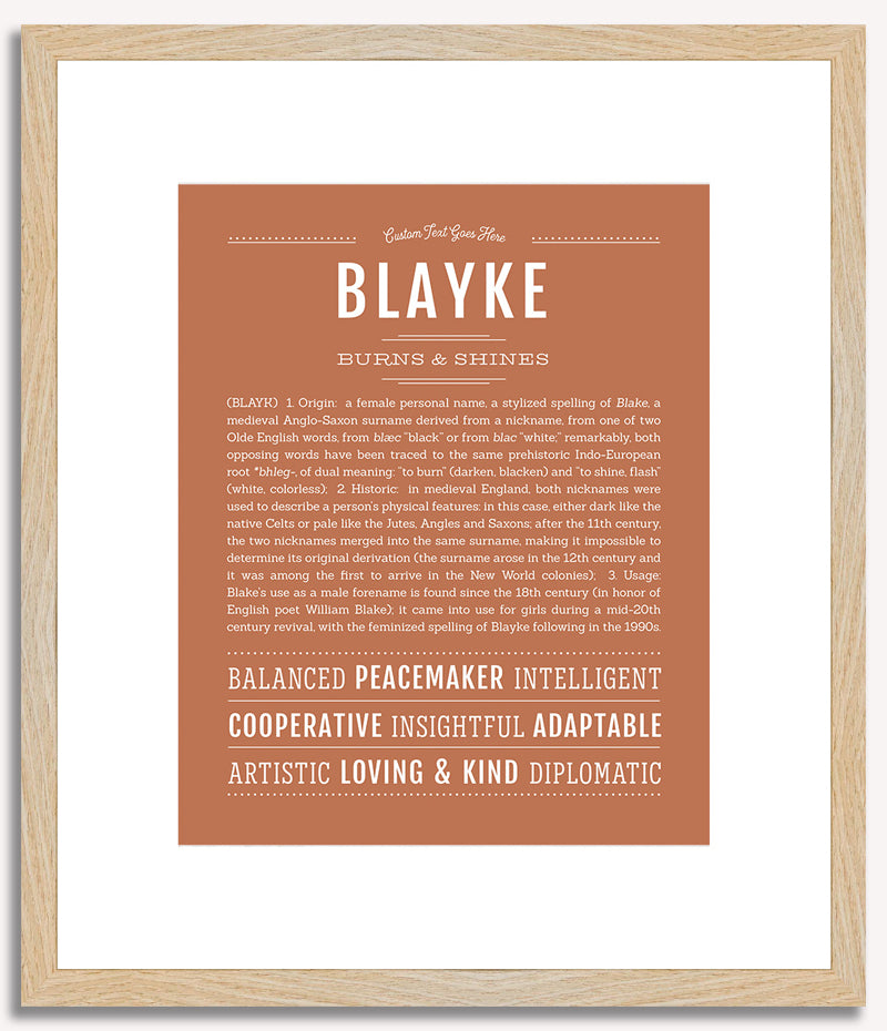 Blayke (female) | Name Art Print