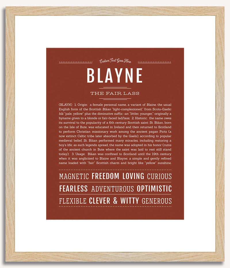 Blayne (female) | Name Art Print