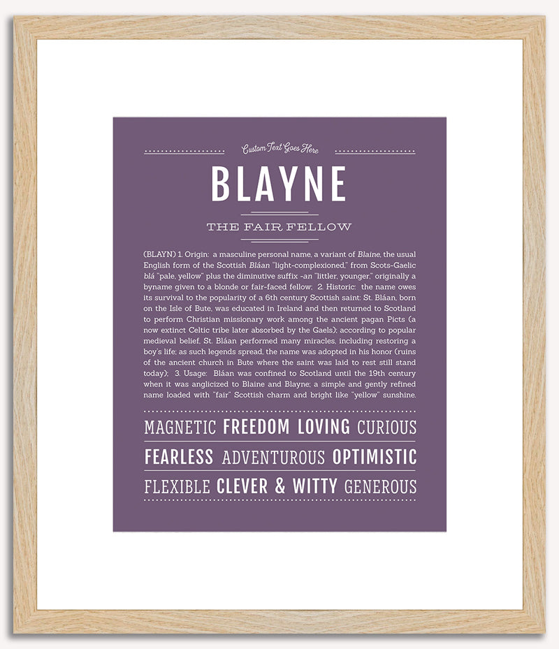 Blayne (male) | Name Art Print