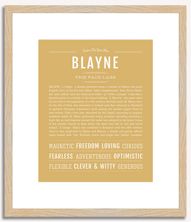 Blayne (female) | Name Art Print