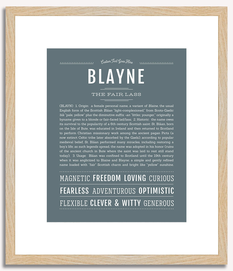 Blayne (female) | Name Art Print