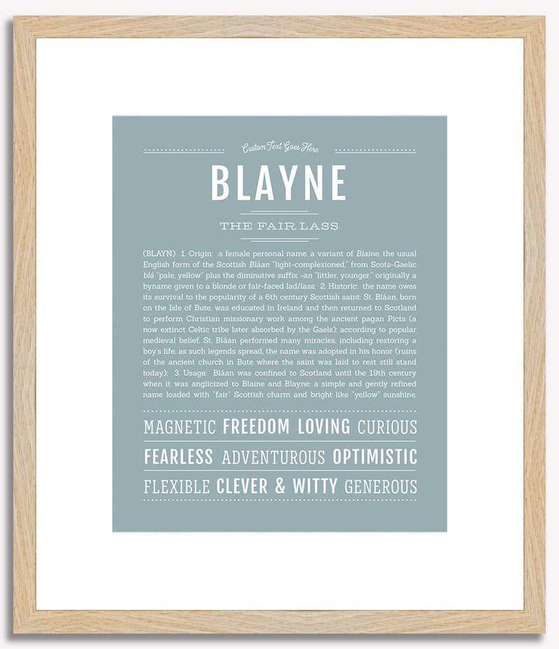 Blayne (female) | Name Art Print