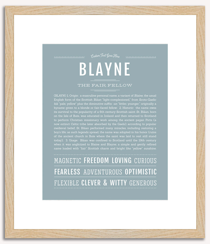 Blayne (male) | Name Art Print