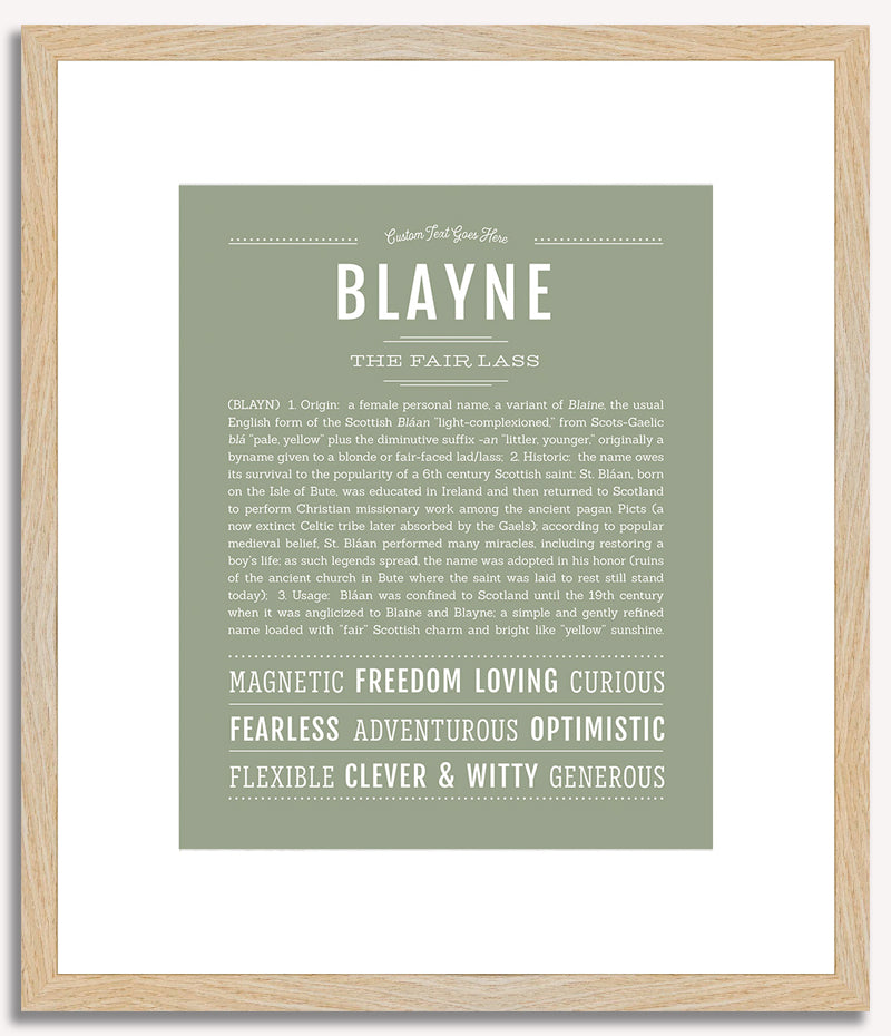 Blayne (female) | Name Art Print