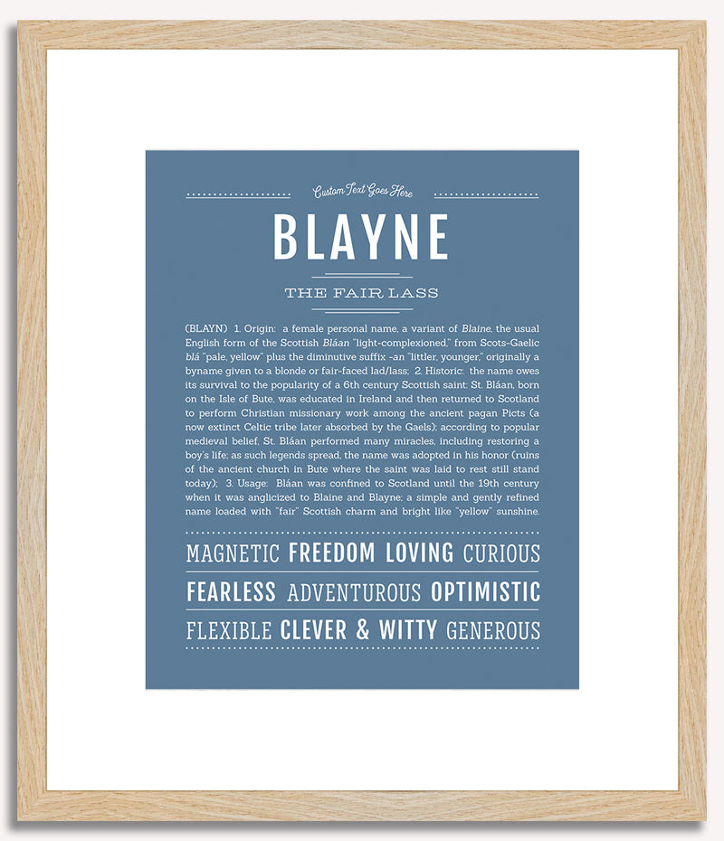 Blayne (female) | Name Art Print