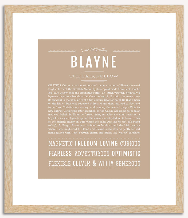 Blayne (male) | Name Art Print