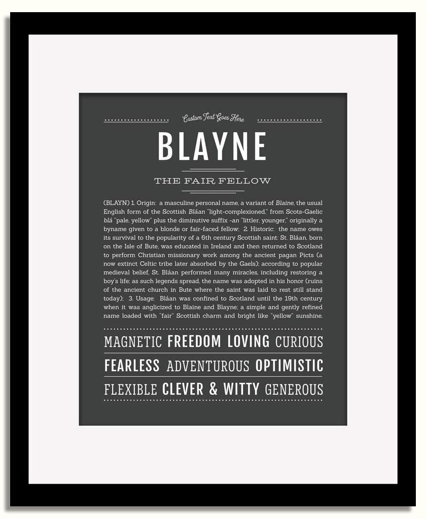 Frame Options | Charcoal Gray | Black Frame, Matted