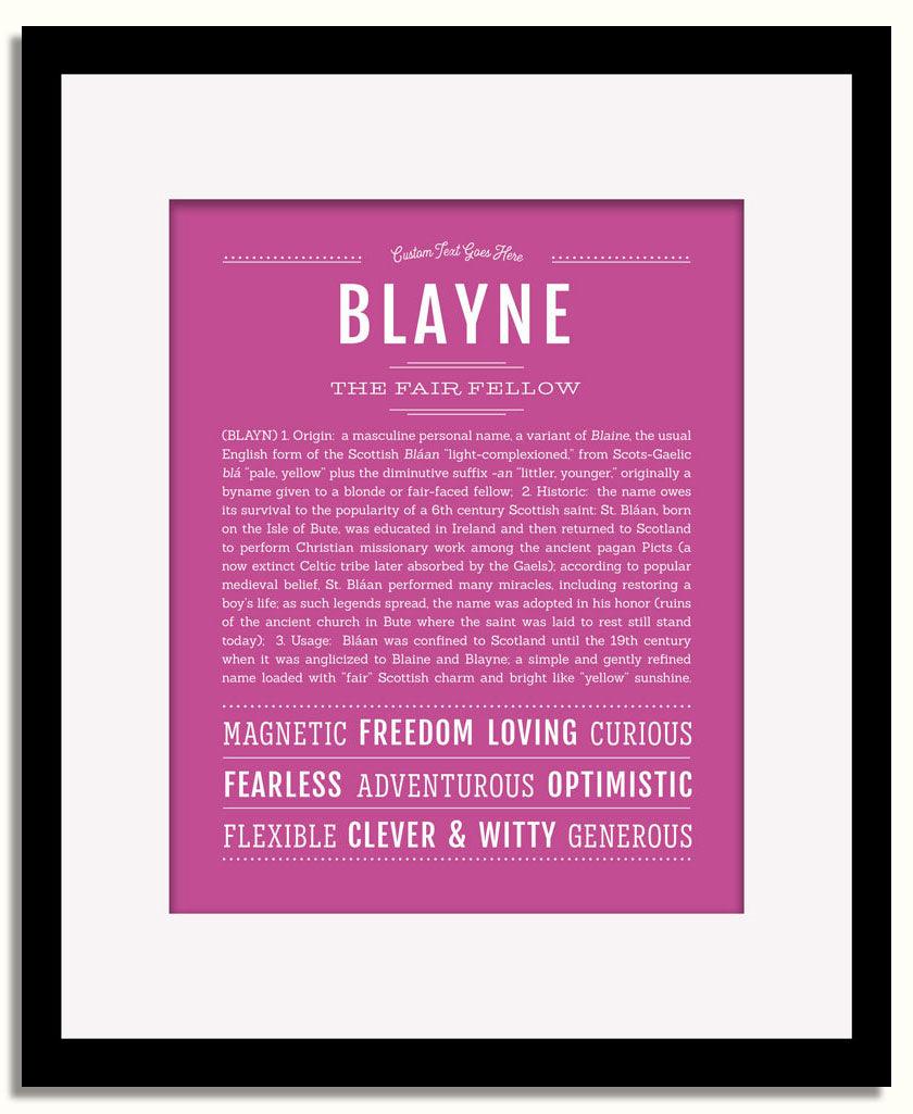 Frame Options | Dark Pink | Black Frame, Matted