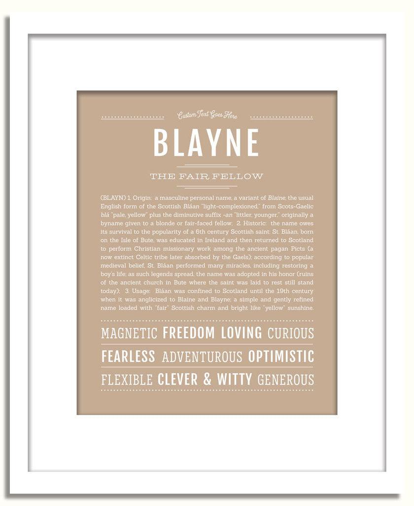 Frame Options | Tan | White Frame, Matted