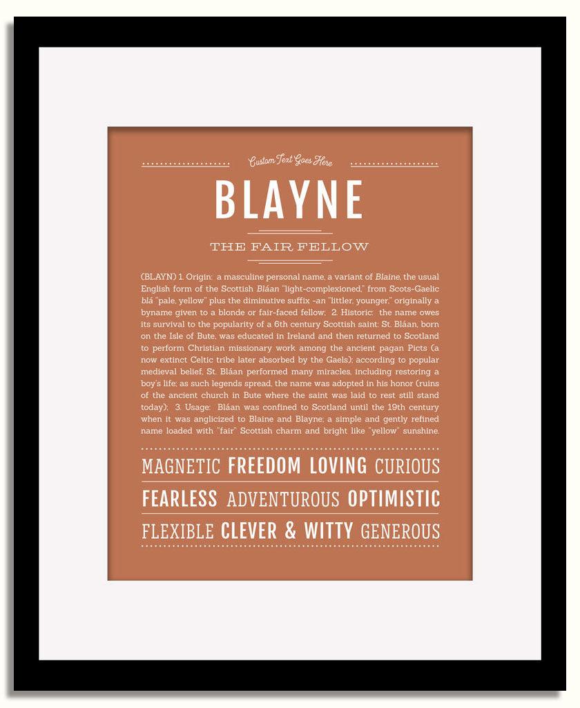 Frame Options | Terra Cotta | Black Frame, Matted