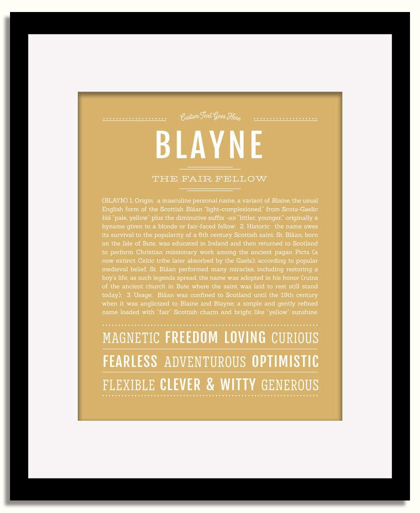 Frame Options | Matte Gold | Black Frame, Matted