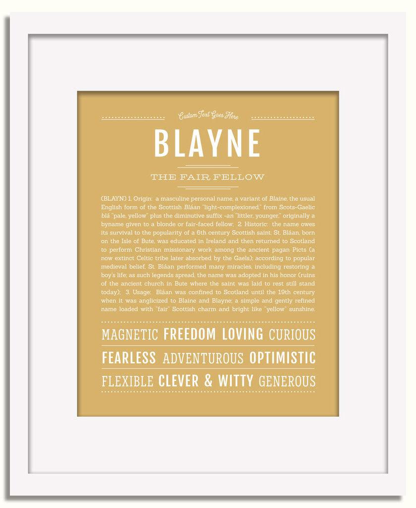 Frame Options | Matte Gold | White Frame, Matted