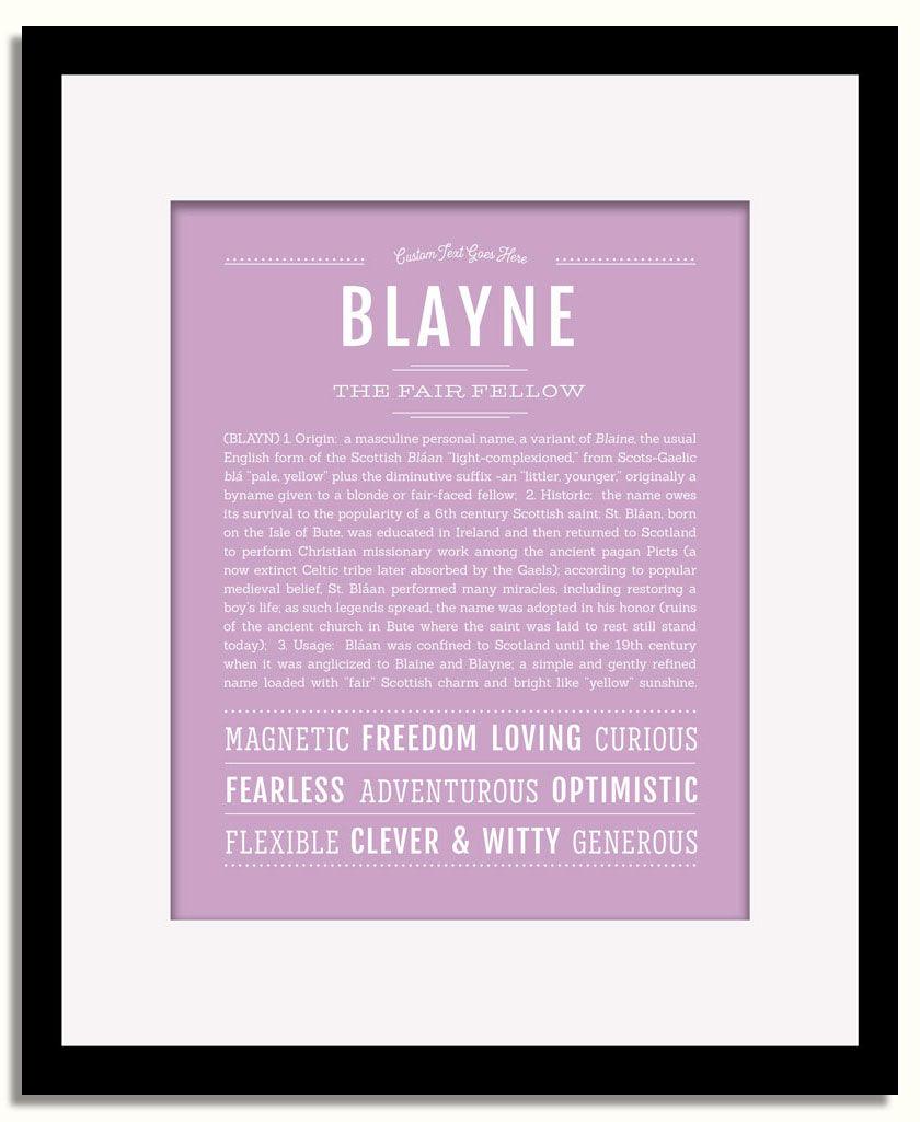 Frame Options | Lilac | Black Frame, Matted