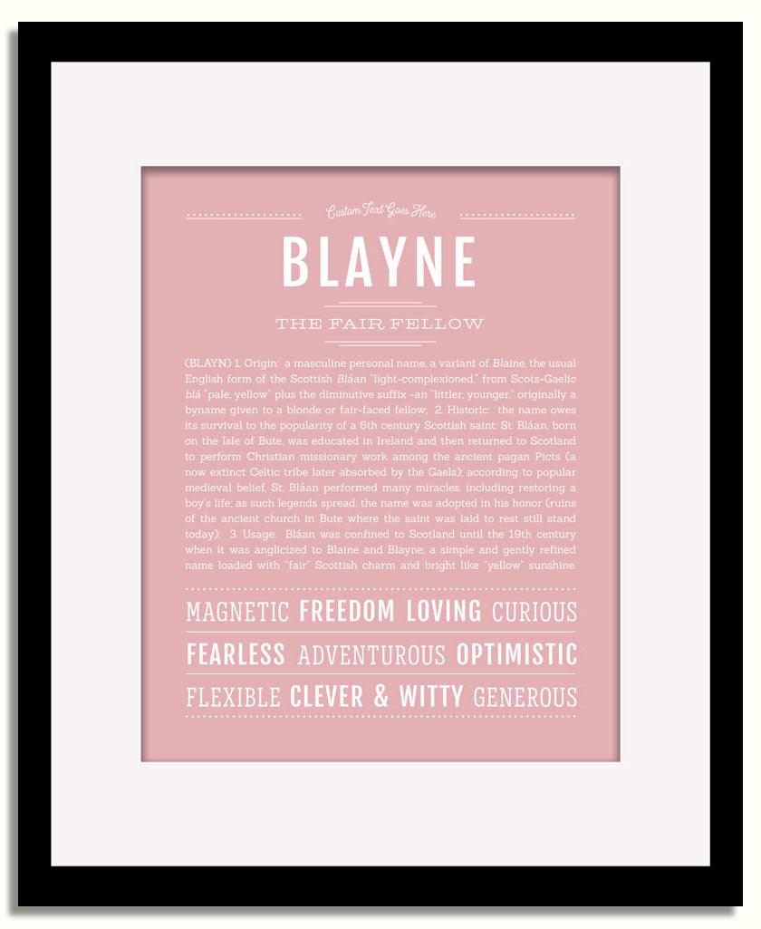 Frame Options | Dusty Rose | Black Frame, Matted