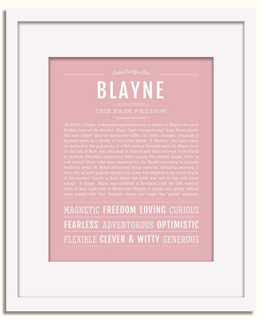 Frame Options | Dusty Rose | White Frame, Matted