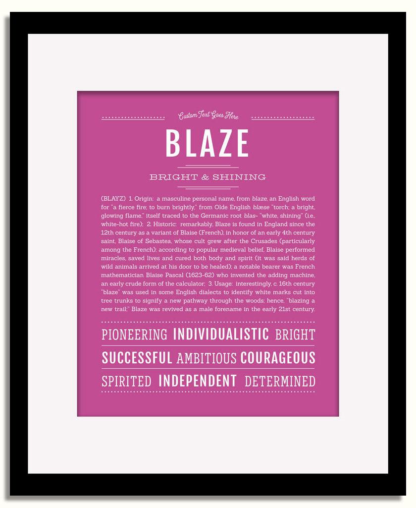 Frame Options | Dark Pink | Black Frame, Matted