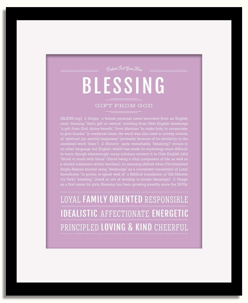 Frame Options | Lilac | Black Frame, Matted