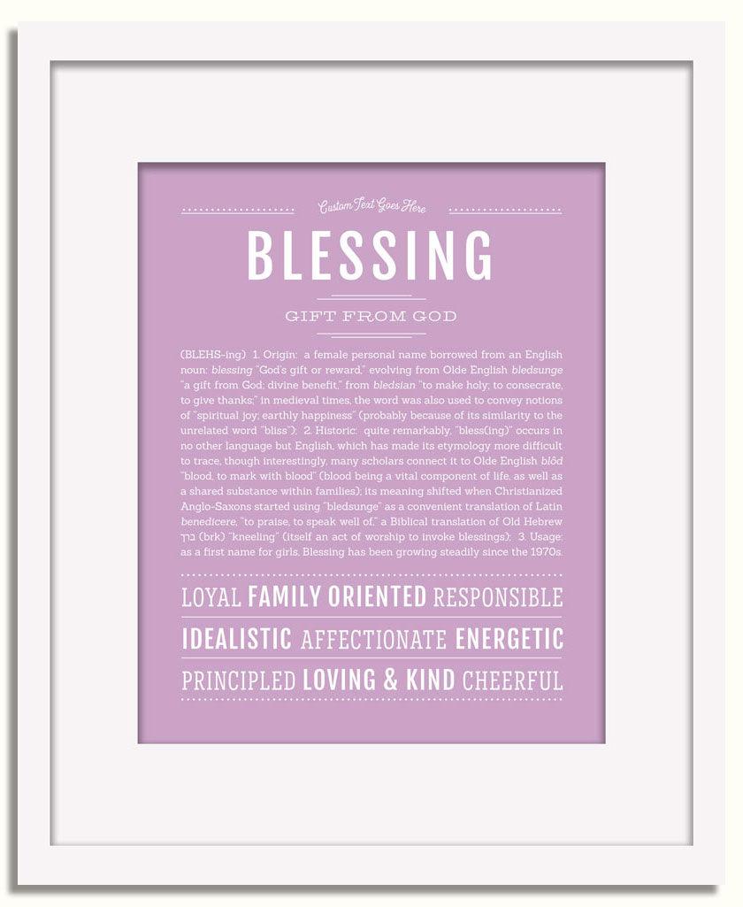 Frame Options | Lilac | White Frame, Matted