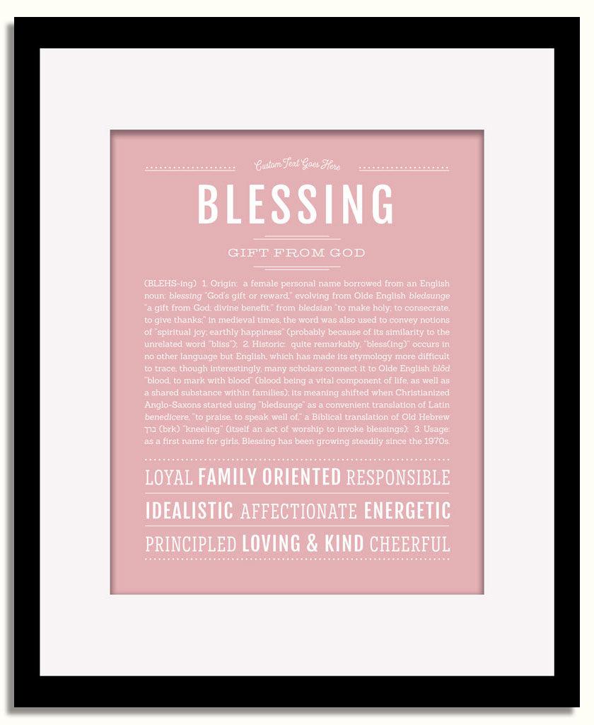 Frame Options | Dusty Rose | Black Frame, Matted