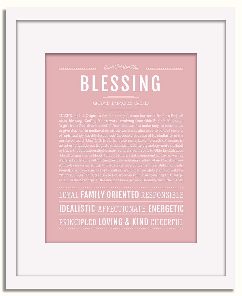 Frame Options | Dusty Rose | White Frame, Matted