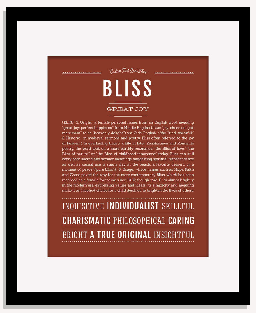 Bliss | Name Art Print