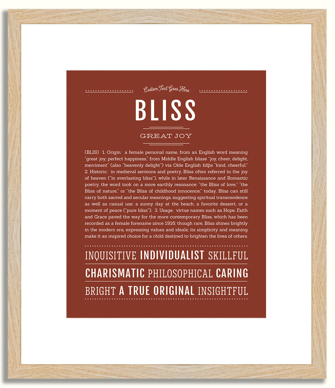 Bliss | Name Art Print