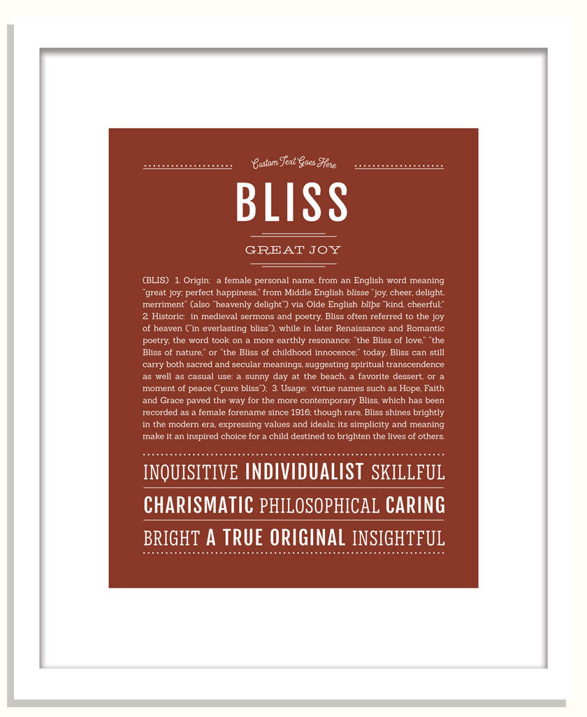 Bliss | Name Art Print