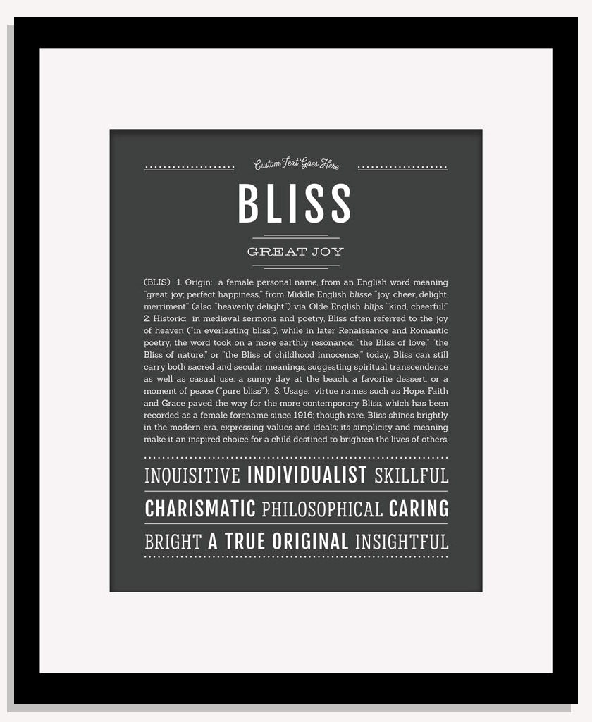 Bliss | Name Art Print