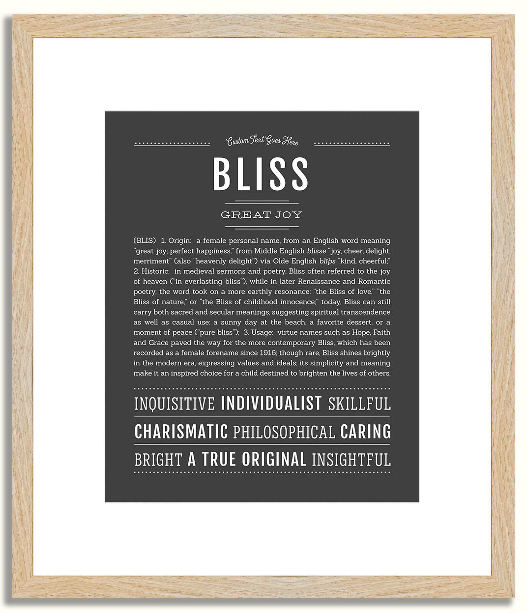 Bliss | Name Art Print