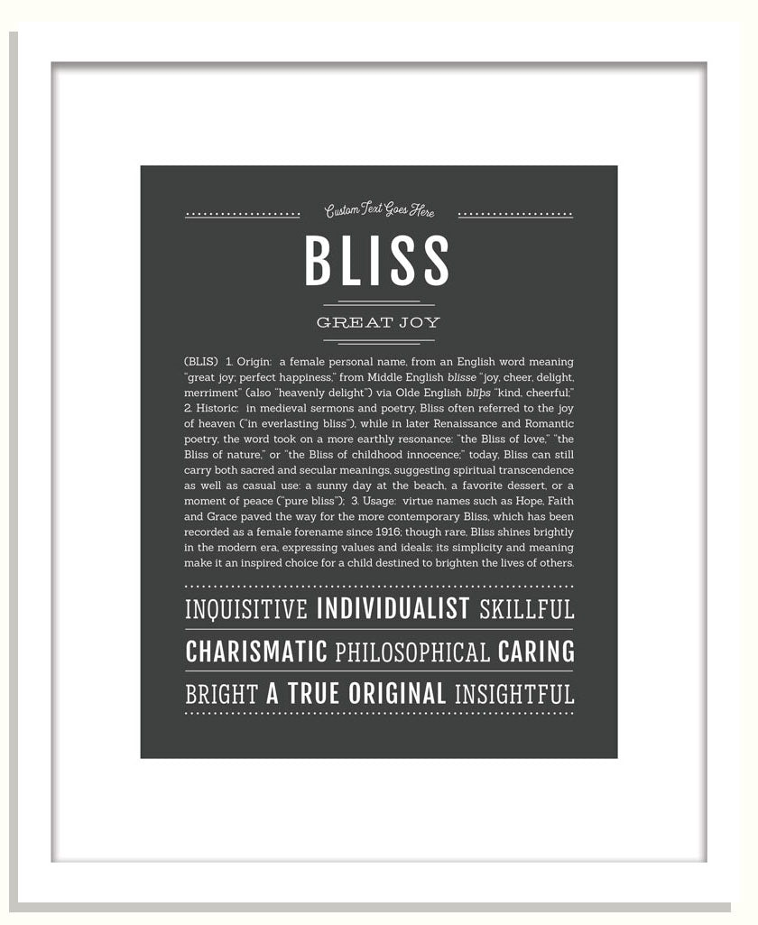 Bliss | Name Art Print