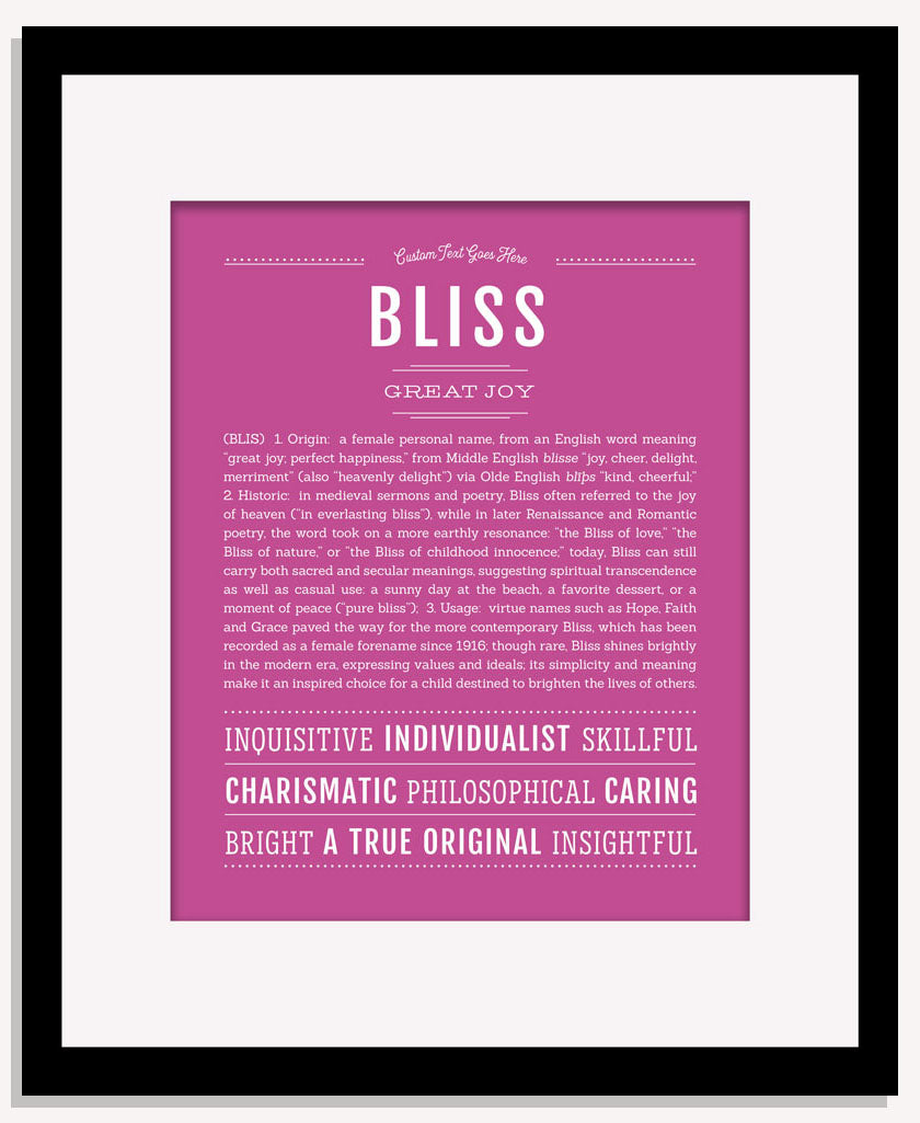 Bliss | Name Art Print