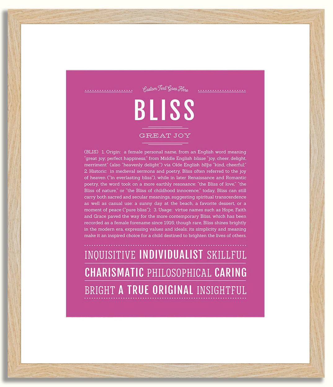 Bliss | Name Art Print