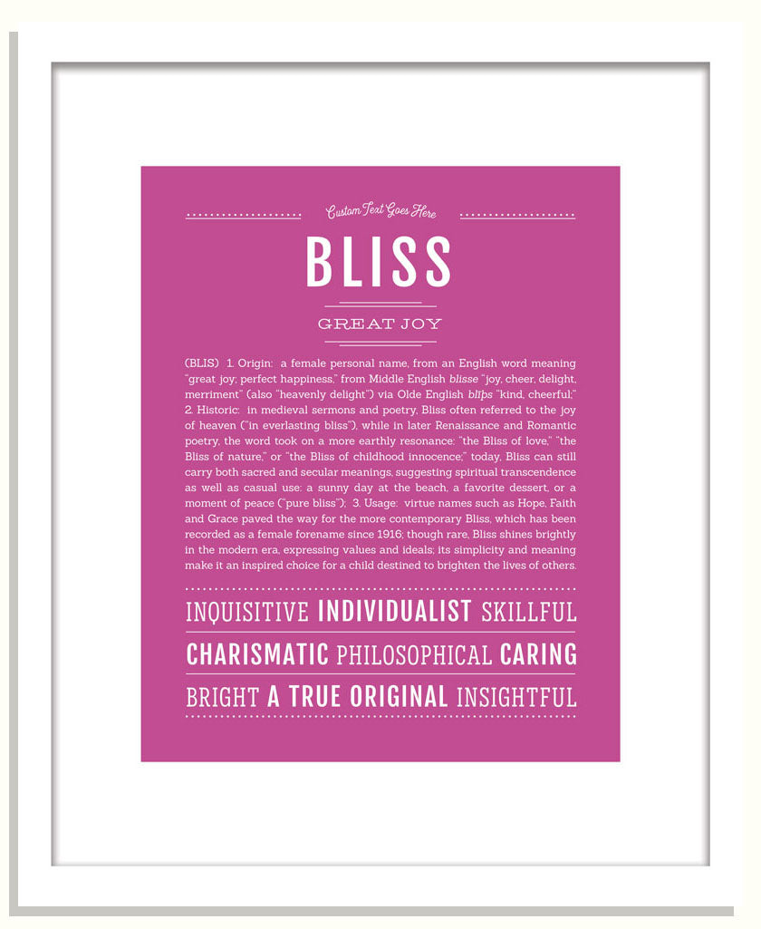 Bliss | Name Art Print