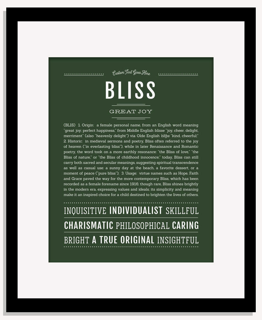 Bliss | Name Art Print