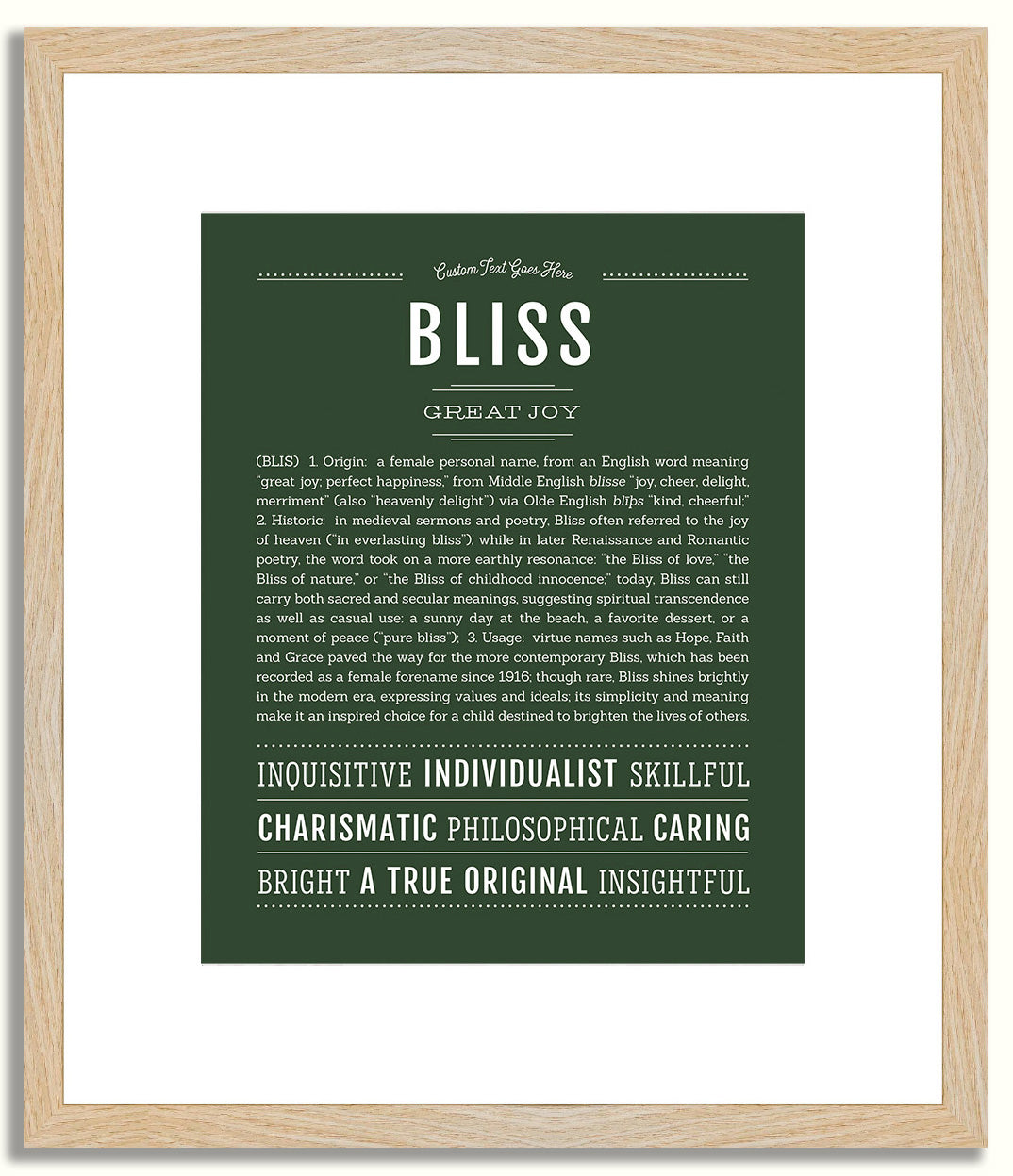 Bliss | Name Art Print