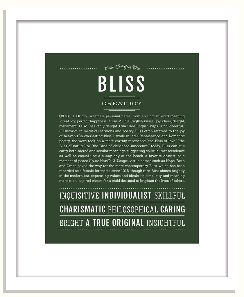 Bliss | Name Art Print