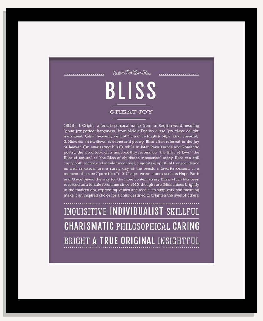 Bliss | Name Art Print