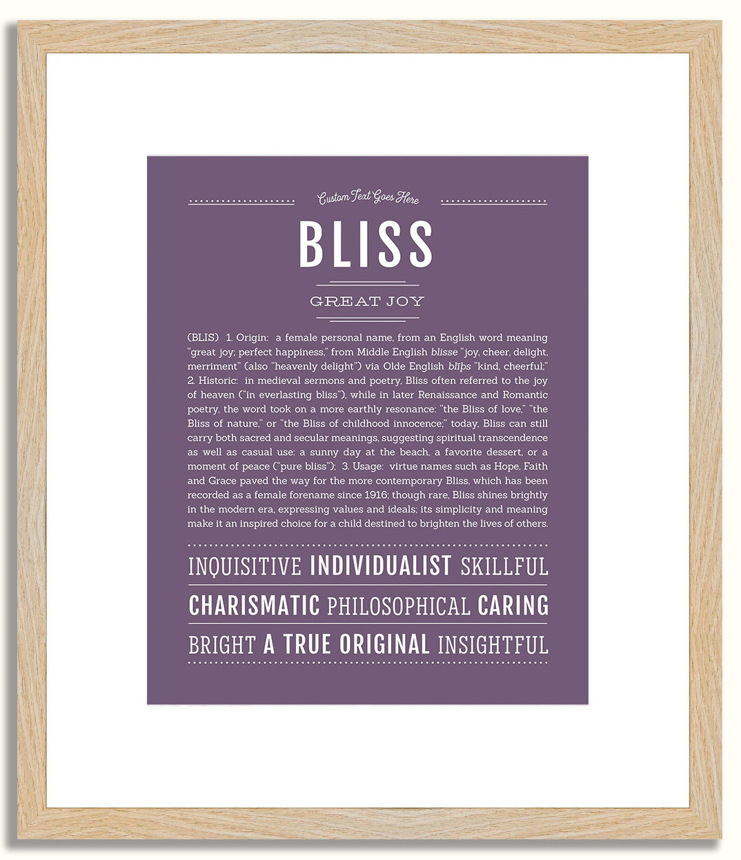 Bliss | Name Art Print