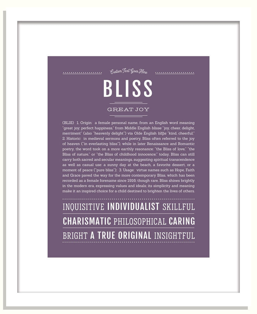 Bliss | Name Art Print