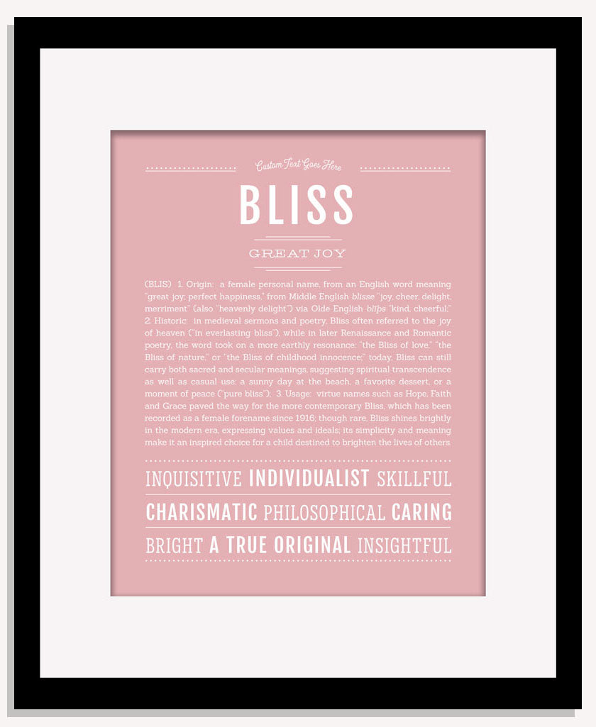 Bliss | Name Art Print
