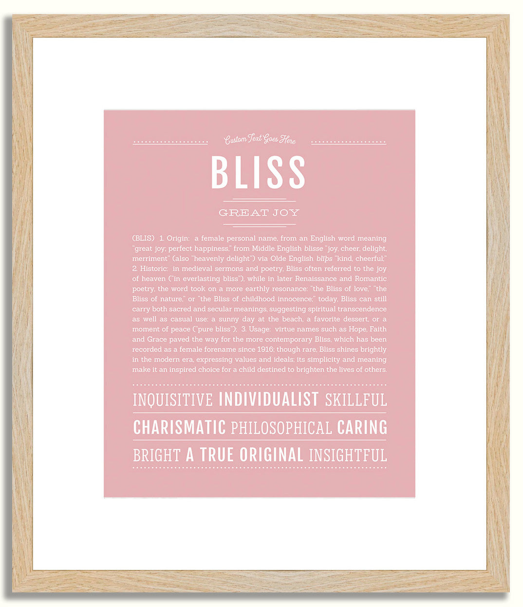Bliss | Name Art Print
