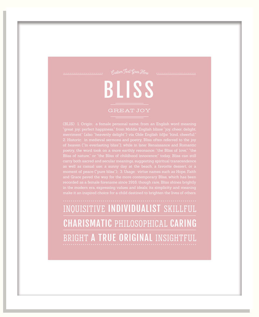 Bliss | Name Art Print