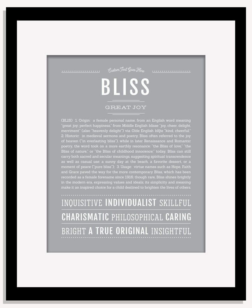 Bliss | Name Art Print