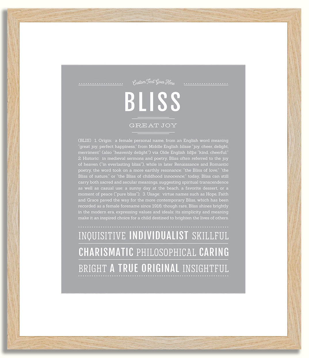 Bliss | Name Art Print