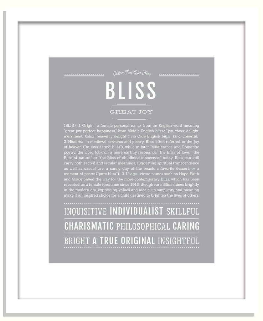 Bliss | Name Art Print