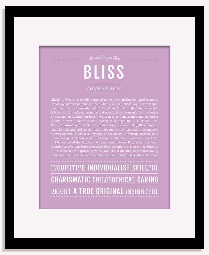 Bliss | Name Art Print