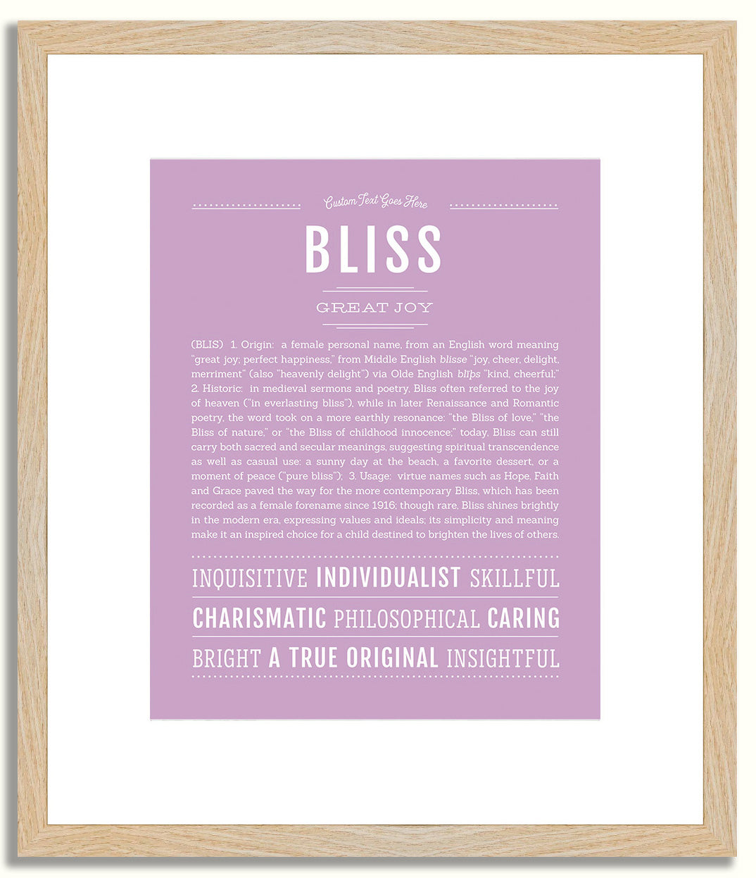 Bliss | Name Art Print