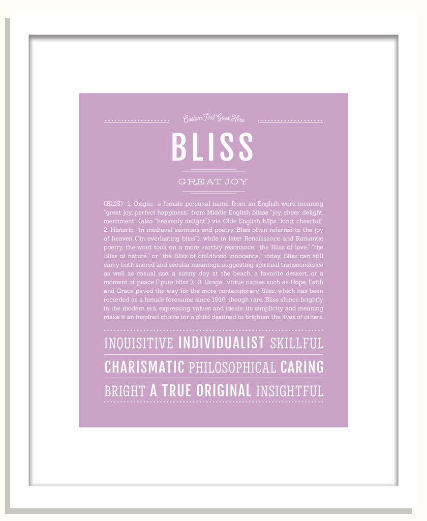 Bliss | Name Art Print