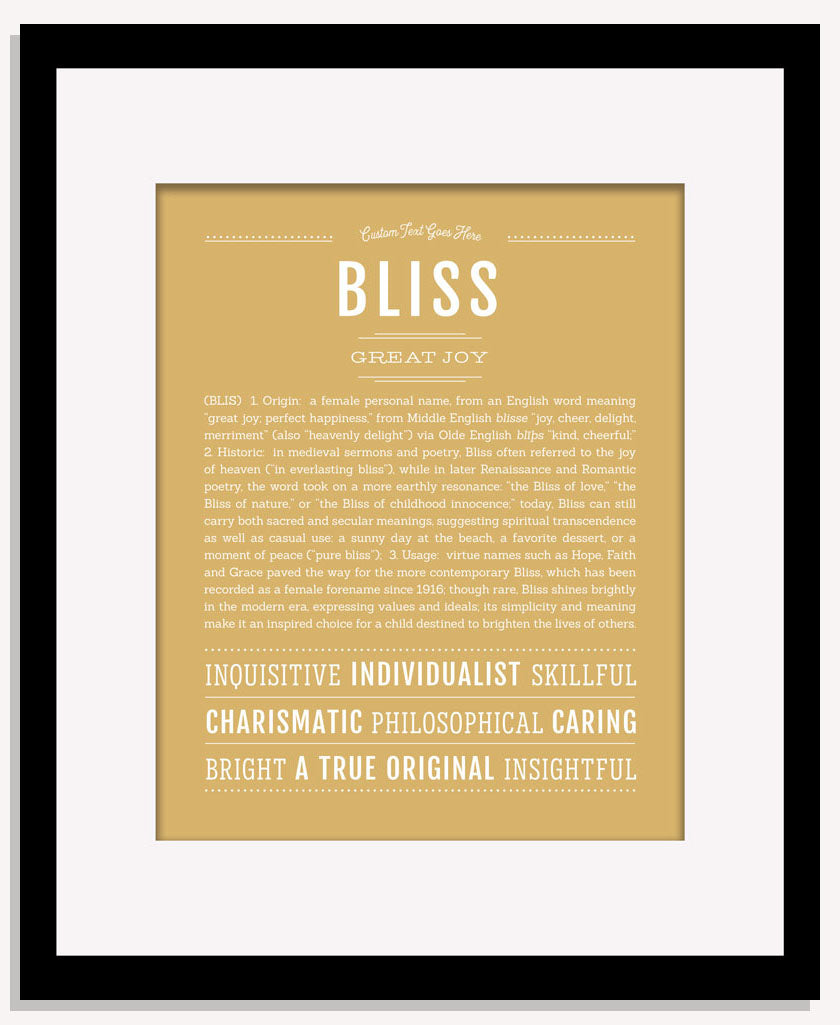 Bliss | Name Art Print